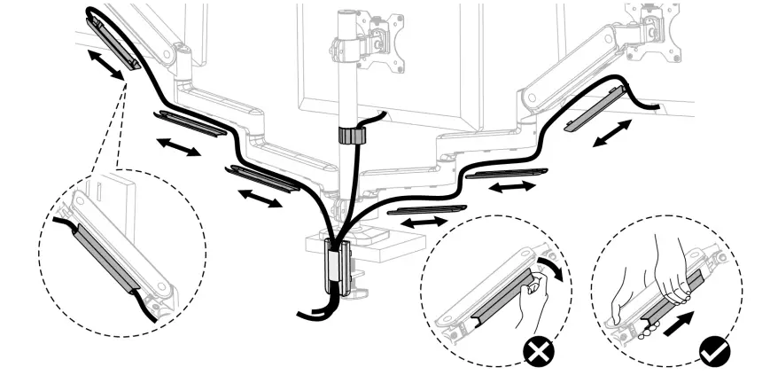audizio-MAD30G-Triple-PC-Monitor-Bracket-Instruction-fig-14