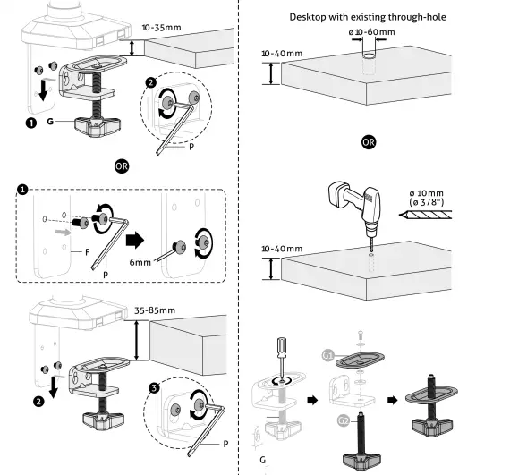 audizio-MAD30G-Triple-PC-Monitor-Bracket-Instruction-fig-4