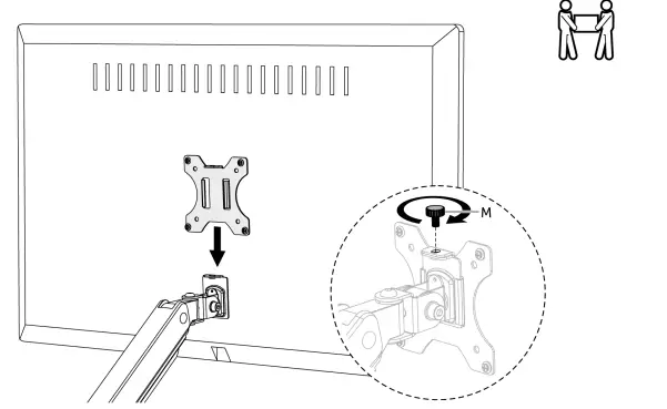 audizio-MAD30G-Triple-PC-Monitor-Bracket-Instruction-fig-9