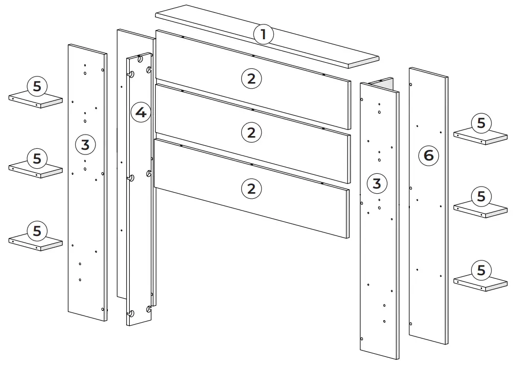ASHLEY 10506096 Twin Bookcase Headboard - fig 2