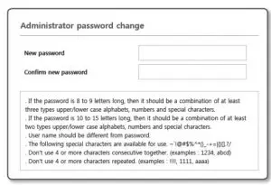 PASSWORD SETTING