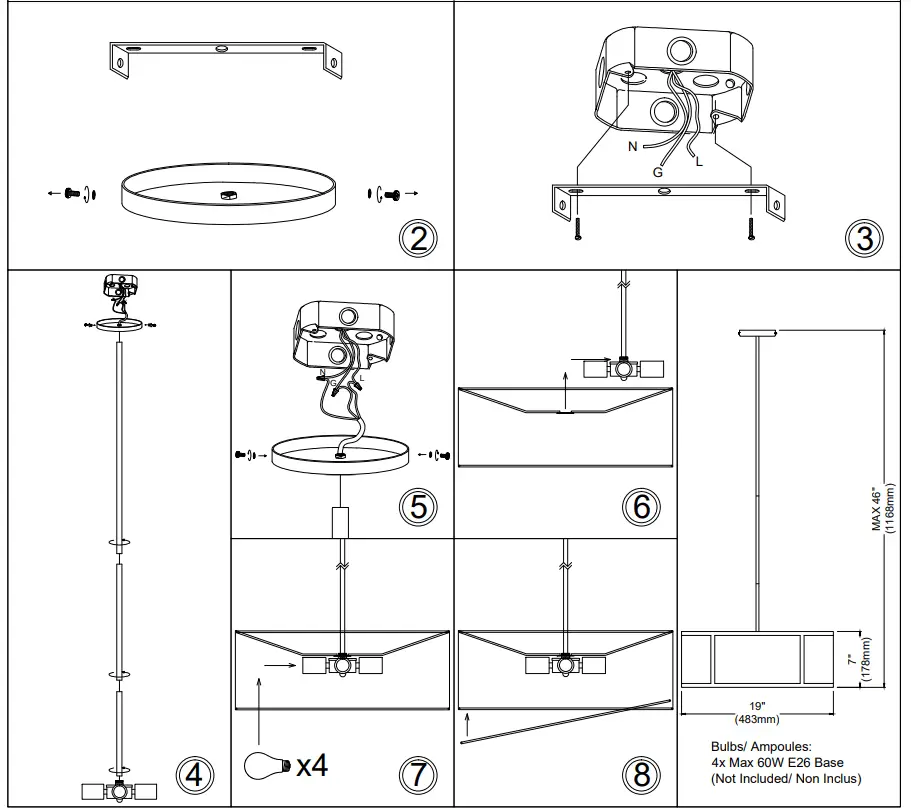 Dainolite-PNA-204P-MB-BW-Pernia-4-Light-Black-Modern-Contemporary-Drum-Pendant-Light-FIG3