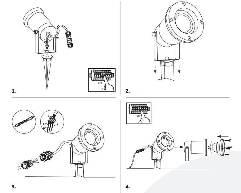 HOFTRONIC 5435218 Sydney GU10 LED Garden Spike Light 1