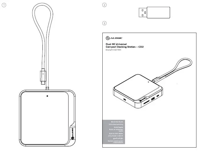 ALOGIC CD2 Dual 4K Universal Compact Docking Station-1