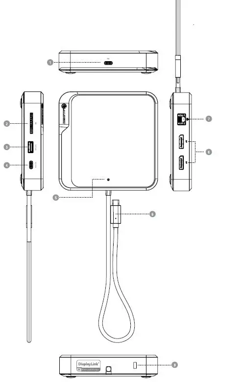 ALOGIC CD2 Dual 4K Universal Compact Docking Station-2