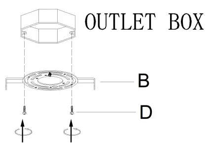 ZEVNI A04646 Elvin 6-Light Gold-Black Modern-Contemporary Chandelier - box with mounting