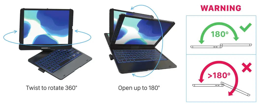 TYPECASE KB201NB Flexbook - Rotation