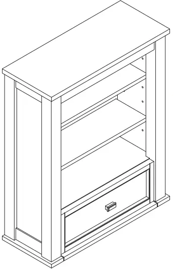 allen roth 1227WC-24-201 Mahogany Bathroom Wall Cabinet-FIG1