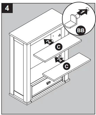 allen roth 1227WC-24-201 Mahogany Bathroom Wall Cabinet-FIG7