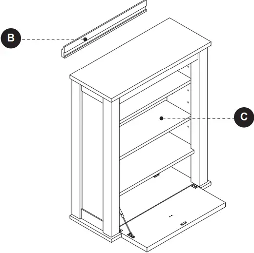 allen roth 1227WC-24-201 Mahogany Bathroom Wall Cabinet-FIG9