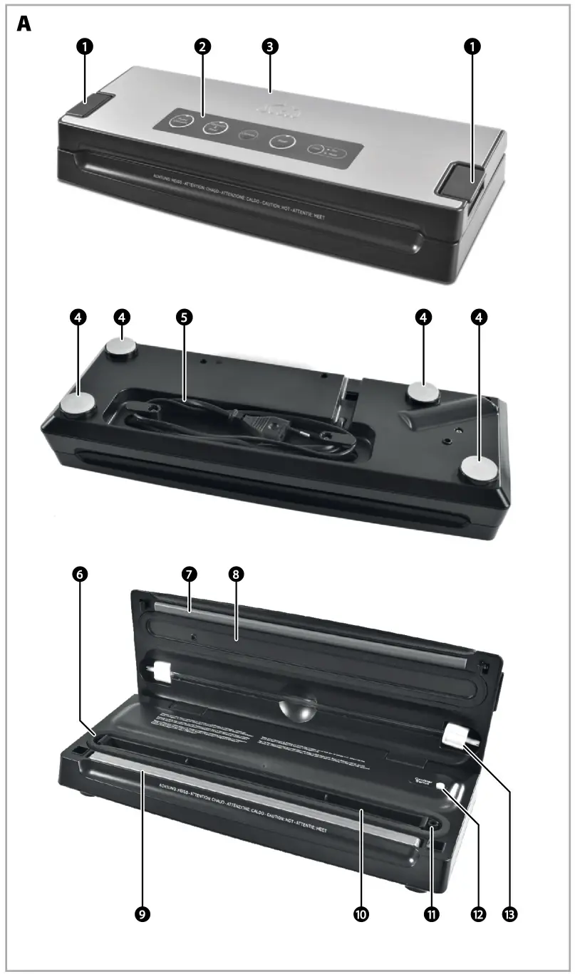 solis Type 574 VAC PREMIUM Food Vacuum Sealer - Figure A