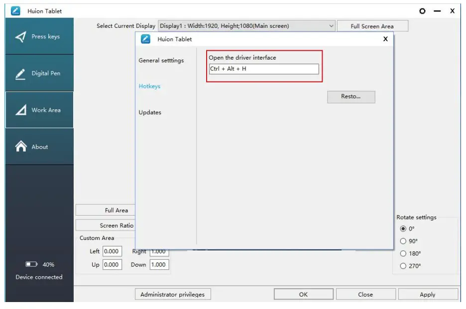 HUION GS2201 22 Graphics Drawing Tablet - fig 31