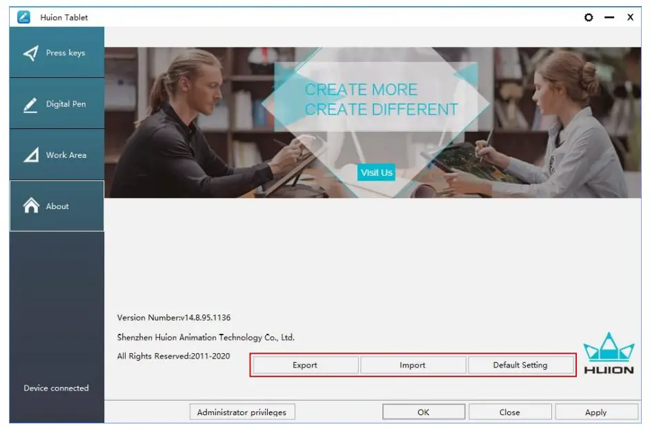 HUION GS2201 22 Graphics Drawing Tablet - fig 39