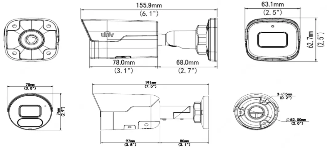 UNV IPC21xx Series Network Bullet Cameras - 1