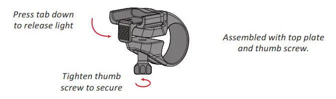 Lezyne 1-HT LED light - Mounting bracket 2