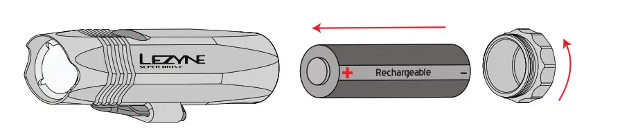 Lezyne 1-HT LED light - Remove the USB cable