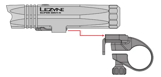 Lezyne 1-HT LED light - Slide the LED light