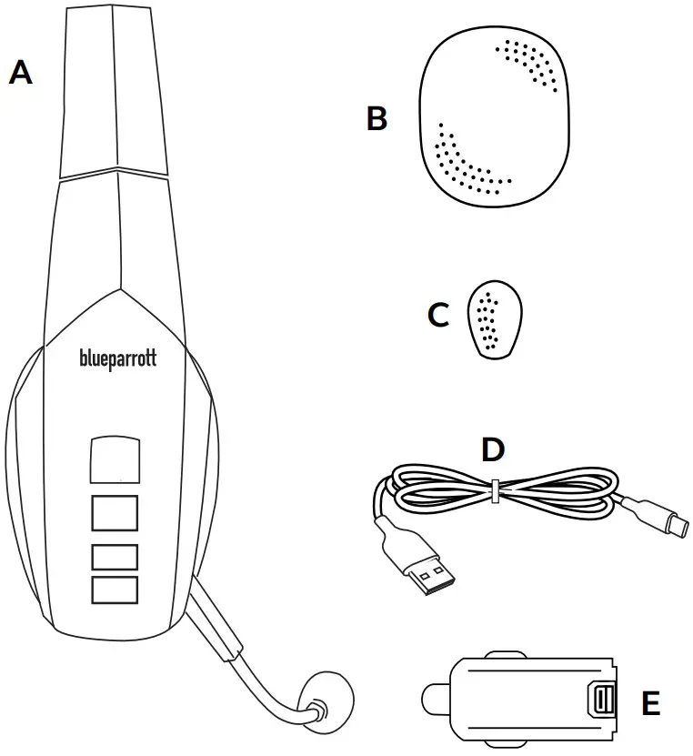 BlueParrott B450-XT MS Wireless Mono Headset - Fig 1