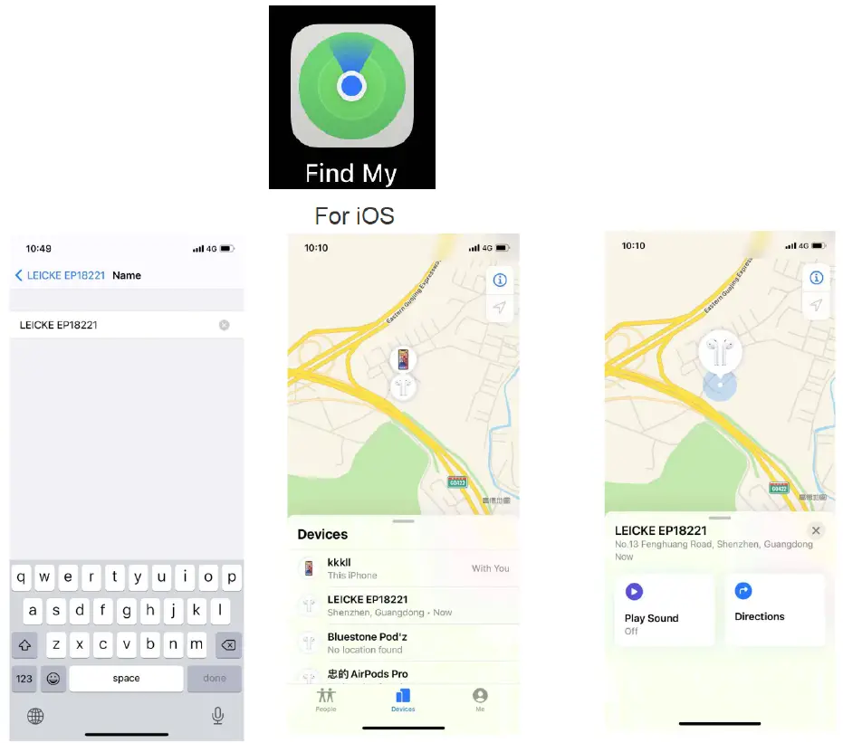 LEICKE EP18221 Bluetooth TWS Headset GPS FUNCTION