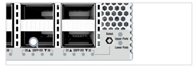 Edge-core AS9516-32D 32-Port 400G Ethernet Switch - Port LEDs