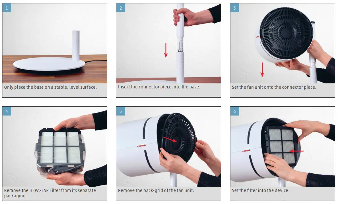 BONECO F220CC Air Shower Fan and Purifier Cleam and Cool - DISASSEMBLY AND STORAGE 1