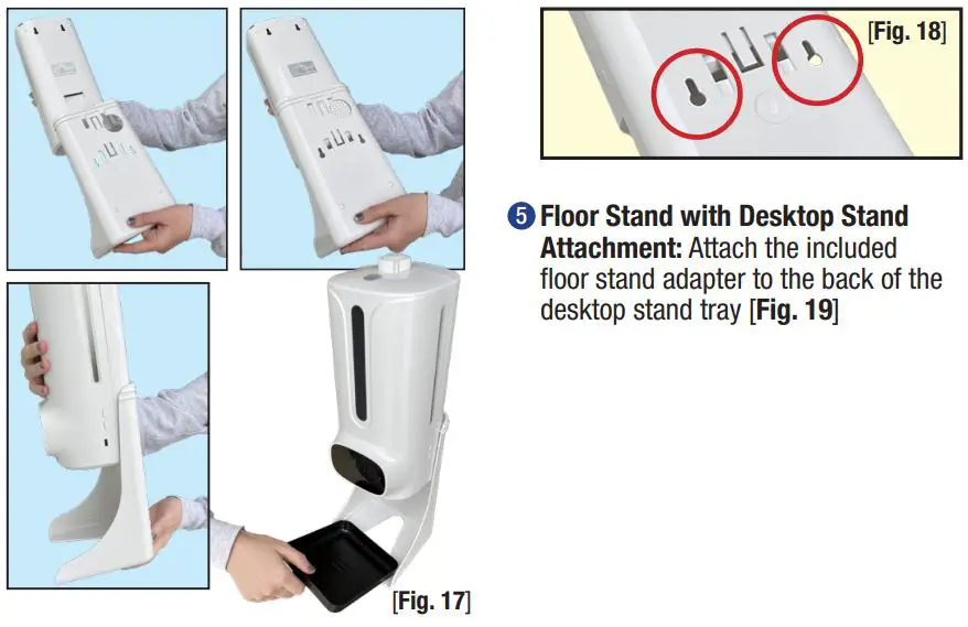Skindfense K9 Pro Plus Temperature Scanner and Gel Sanitizer Dispenser User Manual - Mounting