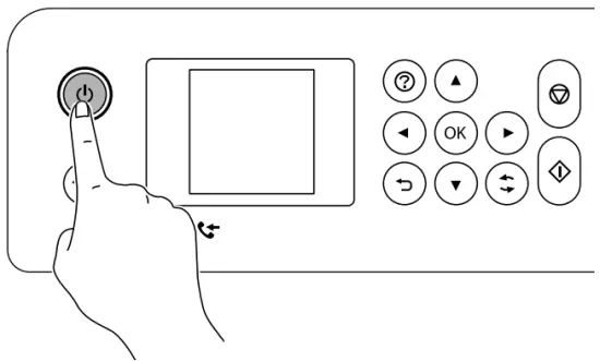 EPSON WF 2820 Printer - button