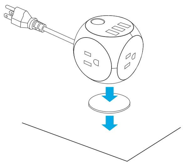ANKER A2763 PowerPort Cube USB with 3 Outlets and 3 USB Ports - Strip