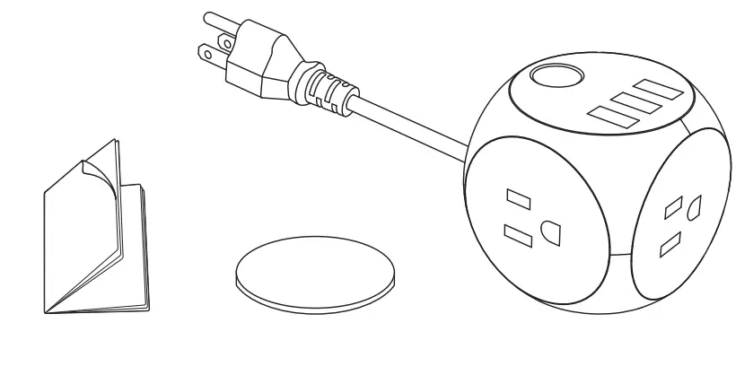 ANKER A2763 PowerPort Cube USB with 3 Outlets and 3 USB Ports - the Box
