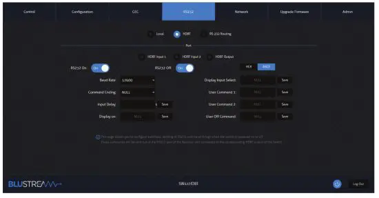 BLUSTREAM SW41HDBT HDBaseT Switch - Receiver