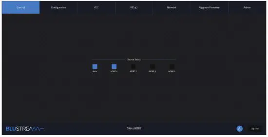 BLUSTREAM SW41HDBT HDBaseT Switch - User Control