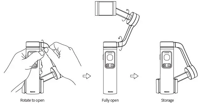 Baseus-BC02-Smartphone-Handheld-Folding-Gimbal-Stabilizer-4