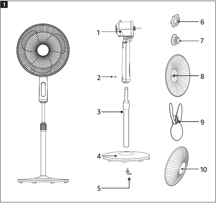 anslut 014758 Floor Fan - overview