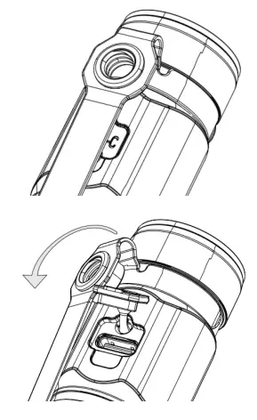 Rotate the clip to charge