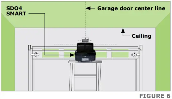 Mounting the SDO4 SMART drive rail to the ceiling 