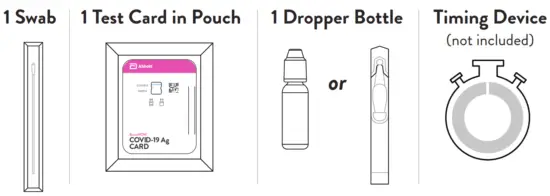 Abbott BinaxNOW COVID 19 Antigen Self Test - test kit