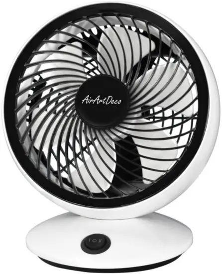 AirArtDeco AAD-QT-U608 6 Inch Portable USB Desk Fan with 2 Speed Control