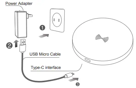 Gem Group 101517 Auden Bamboo Wireless Charger - Operation
