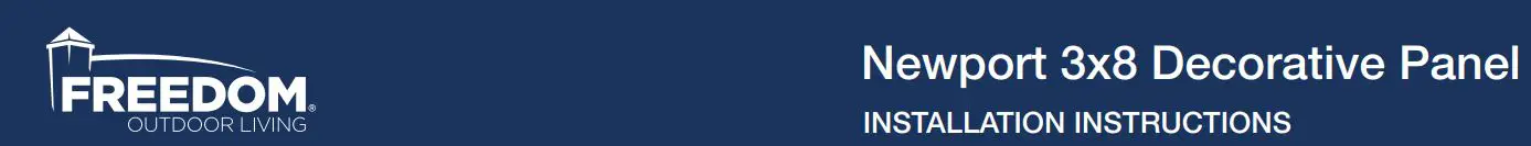 FREEDOM Newport 3×8 Decorative Panel Installation Guide