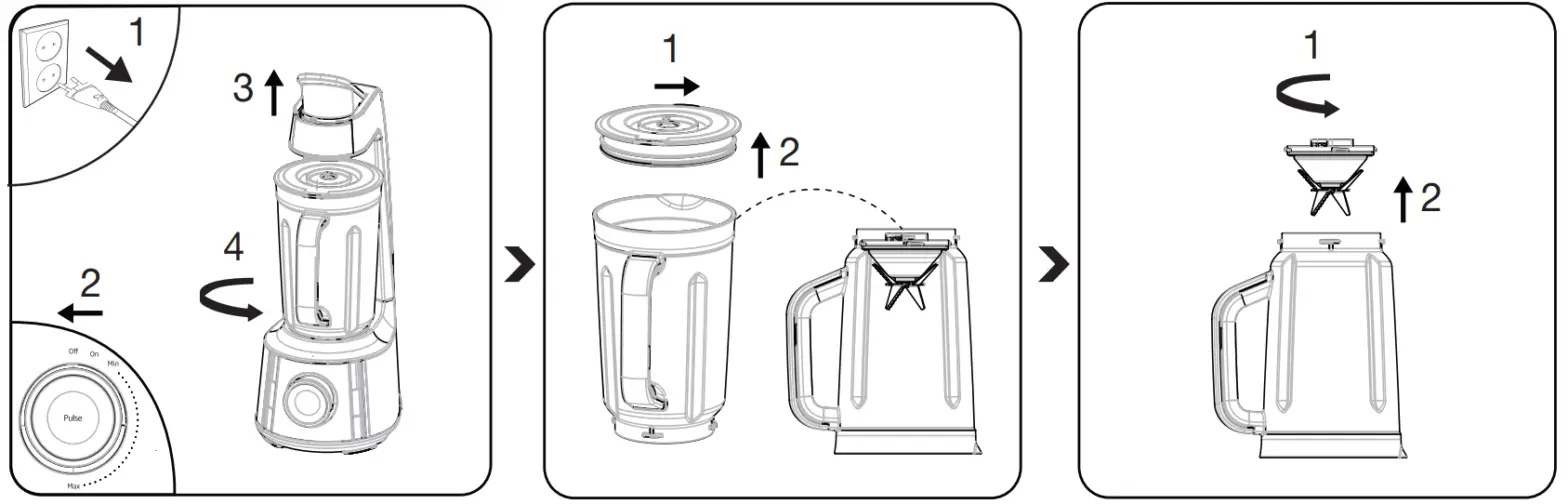 beko TBV8106BX Vacuum Blender - chopping blade 1