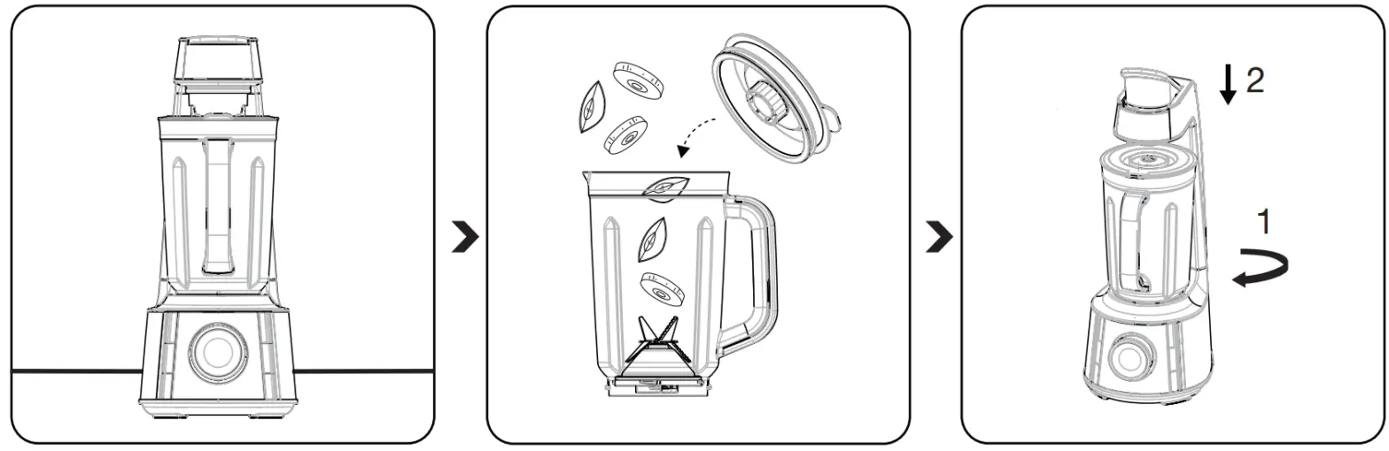 beko TBV8106BX Vacuum Blender - flat surface