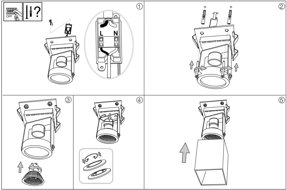 ideal lux 140902 Mood Pl1 D09 Square Ceiling Lamp