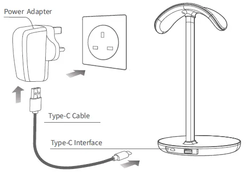Future-Charger-HM27-Headphone-Holder-with-Mobile-Phone-Wireless-Charging-fig-2