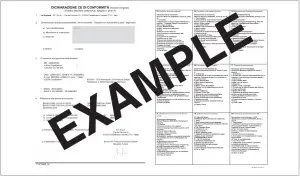 CERTIFICATE OF CONFORMITY