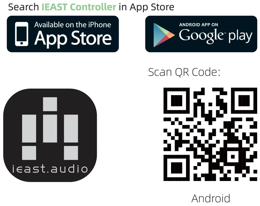 iEAST AMP i50B v2 Wall Mount Wireless Multi Room Stereo Amplifier - qr