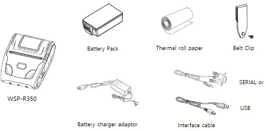 woosim systems WSP-R350 3 Inch Mobile Printer-5