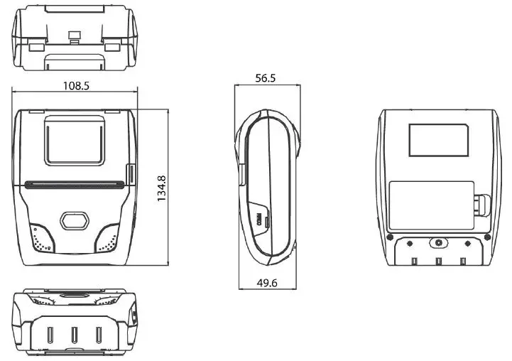 woosim systems WSP-R350 3 Inch Mobile Printer-8