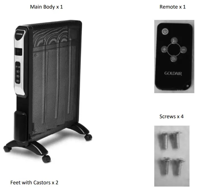 Goldair GMH268 2000W Electronic Micathermic Heater - fig 2
