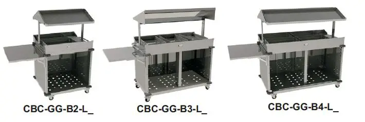 Cadco Standard Mobile Grab and Go Carts with Laminate OR Stainless Panels fig (16)