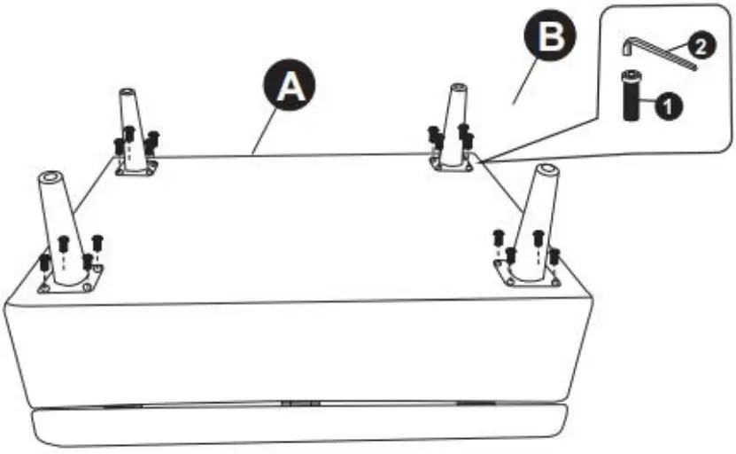 SIMPLi HOME AXCOT SHLS DSB Brown Mid Century Large Square Coffee Table Storage Ottoman - ASSEMBLY
